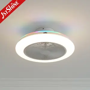 1stshine LED ventilador de techo OEM color empotrado 20 "pequeño control remoto RGB ventilador de techo