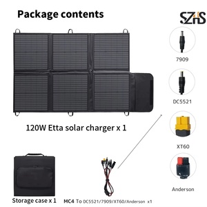 Portable 200 <strong>Watt</strong> Foldable IP65 Waterproof <strong>Solar</strong> <strong>Panel</strong> 23% High Efficiency Flexible USB-C/QC/PD Fast Charging Cable - Product Image 3