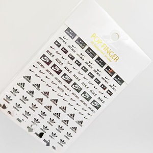 Autocollants pour ongles <span class=keywords><strong>NIK</strong></span> ADI, sport, basket-ball, tendance, mode, 3D, adhésifs, couleur unie, simples - Product Image 2