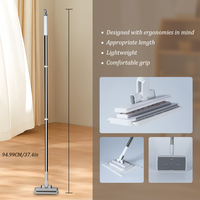 Holamopa Serpillère jetable en acier inoxydable Serpillère plate avec lingettes jetables Serpillères jetables pour le nettoyage des sols