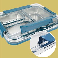Boîte à lunch en acier inoxydable 304, anti-odeur, pour étudiants, employés de bureau, portable, double compartiment, hermétique, boîte bento pour enfants