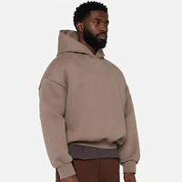 Sudadera con Capucha Oversize para Hombre, de Algodón Grueso de 450GSM, Sin Cordón, Hombros Caídos, Estilo Urbano, Personalizable con Logotipo, Venta al Por Mayor
