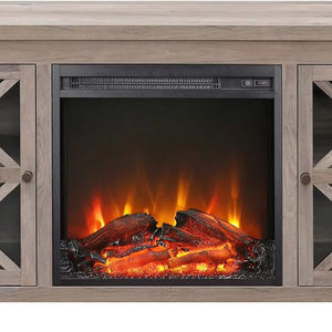 Soporte <span class=keywords><strong>rectangular</strong></span> para <span class=keywords><strong>chimenea</strong></span> de TV con <span class=keywords><strong>chimenea</strong></span> de troncos para televisores de hasta 55 pulgadas Calentador de <span class=keywords><strong>chimenea</strong></span> eléctrico negro Soporte de TV con manto - Product Image 1