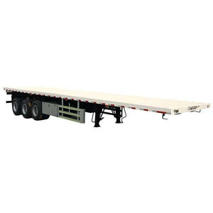Venta directa de fábrica Heavy Duty 2 Axles 40 20FT Contenedor de acero Semi remolques planos Multipropósito Remolques planos Chasis - Product Image 3