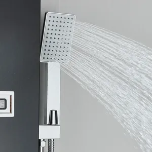 Système <span class=keywords><strong>de</strong></span> douche SUS304, vente chaude, panneaux <span class=keywords><strong>de</strong></span> douche en acier inoxydable LED en cascade, montage mural, <span class=keywords><strong>colonne</strong></span> <span class=keywords><strong>de</strong></span> douche <span class=keywords><strong>noire</strong></span> - Product Image 4