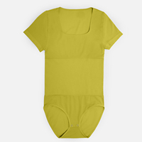 Waistdear Großhandel Täglicher Kurzarm Slim Fit Bodysuit Po-Lifter Former Bauchkontrolle Nahtloser Body Shapewear Bodysuit für Damen