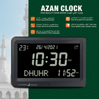 Horloge de table islamique Al-Fatiha, souvenir de Makkah pour Hajj et Omra, horloge de la Mecque, horloge des prières Maghrib et Isha