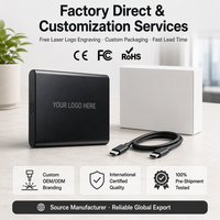 SSD externe portable USB 3.1 Type-C, boîtier métallique, disque SSD haute vitesse pour ordinateur portable et ordinateur de bureau, options de capacité multiples