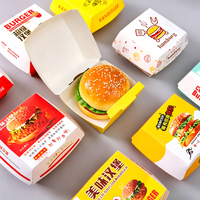 Boîtes d'emballage personnalisées en papier kraft pour aliments, contenants alimentaires, boîtes à clapet pour hot-dogs, hamburgers, emballages pour gâteaux, boîtes à sandwich