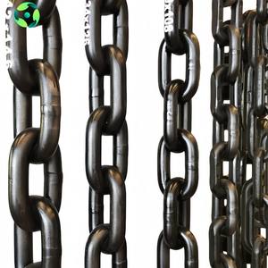 Corrente Preta com Ganchos Acabamento Simples Estrutura de Roda Corrente de Elos - Product Image 6