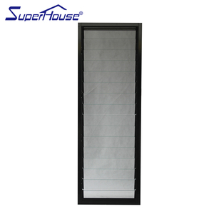 Pour les fenêtres de salle de bain rectangulaires Stores Jalousie Design Ventilé en alliage d'aluminium Fenêtre persienne en verre Suspension verticale - Product Image 3