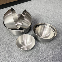 Bol de préparation et de mélange robuste en acier inoxydable avec échelle graduée intégrée, design empilable pour la cuisine domestique, la restauration, les hôtels et la préparation quotidienne des aliments