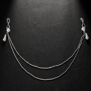 Catena per il Corpo con Ciondolo a Perla Esplosiva, Catena per Capezzoli Classica e Sexy, Accessorio per Feste in Discoteca in Lega con Pietra Naturale - Product Image 2