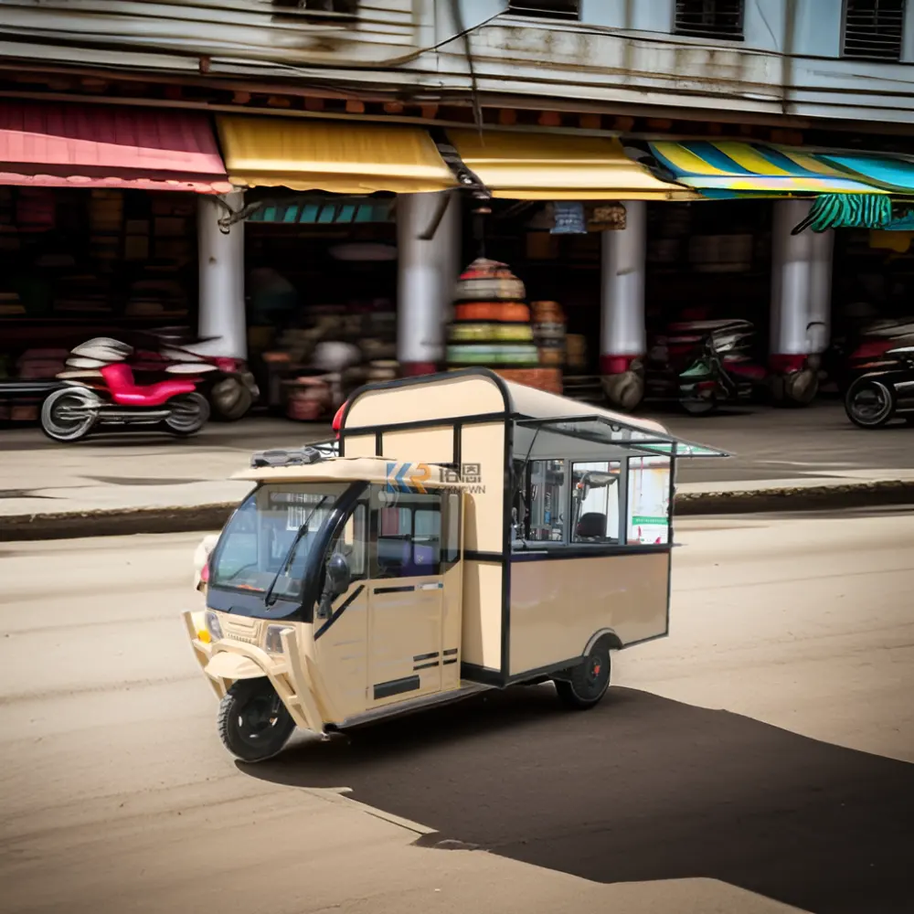 Three Wheel Electric Tuk Tuk Closed Body Type for Passenger Adults Mobile Food Truck for Ice Cream Cart CE Certified