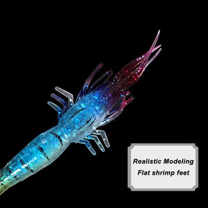 Gj20 9,5 cm/3,4 g Appât artificiel souple biomimétique en PVC, super attrayant, à griffes plates, leurre de pêche avec hameçon, paillettes reflétant la lumière - Product Image 4