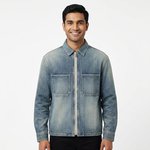 Oem Bulk Wholesale Clothing <b>Men</b> <b>denim</b> <b>jackets</b> New Model Distressed Jean Bomber Cotton Breathable <b>Men's</b> <b>Denim</b> <b>Jacket</b> - Product Image 1