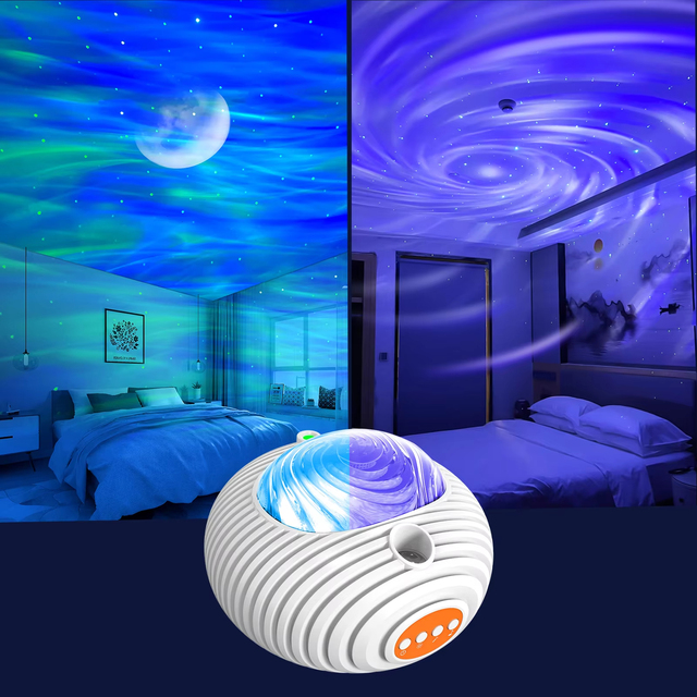 JayoWade Smart Home Aurora Atmosphere Lamp 14 Colors 5 Music Galaxy Star Light Projector in Dynamic Effects
