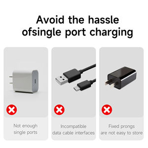 Mini Adaptador de Corriente Universal Multienclume, <span class=keywords><strong>Cargador</strong></span> de Pared de Viaje Seguro con Carga Rápida PD GaN de 35W, Enchufe Integrado con Interruptor para EE. UU., UE, AU, RU, TH - Product Image 3