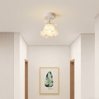 Lustre moderne en métal et verre avec lumière LED blanche froide, forme de fleur, IP65, télécommande, AC, CRI élevé 95, pour la maison et le bureau