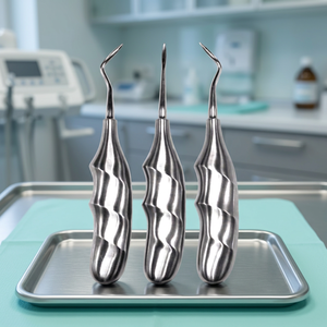 Flohr Wurzelheber-Set, 3-teilig, Silber, Ergonomischer Griff, Zahnchirurgische Instrumente Klasse I, Manuell, CE-Zertifiziert, 1 Jahr Garantie - Product Image 5