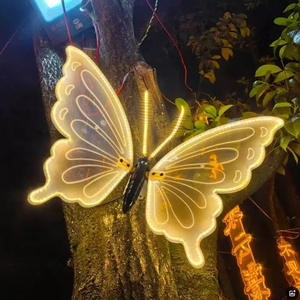 Nouvel éclairage de scène en métal pour décoration de mariage, papillons électriques lumineux, iris, accessoires de fête, éclairage de chemin - Product Image 1