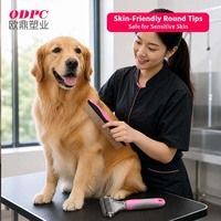 Râteau anti-poils pour animaux de compagnie en acier inoxydable, outil de toilettage pour chien, manche ergonomique, éliminateur de sous-poils pour chat, pour la vente en gros