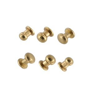 定制领扣天然实心铆钉黄铜和铝制6-8毫米圆球头ISO认证芝加哥铆钉 - Product Image 1