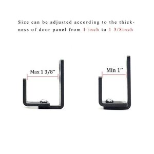 Rhetech hình chữ U màu đen chống nhảy điều chỉnh sàn hướng dẫn tuôn ra trượt dưới phần cứng Khung ngồi Barn <span class=keywords><strong>Door</strong></span> tầng hướng dẫn - Product Image 4