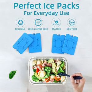 Non-Toxic 200ml Refreezable Reusable Ice Brick for Lunch Bags/<b>Boxes</b>, Cooler Backpack, <b>Camping</b> Ice Blocks - Product Image 5