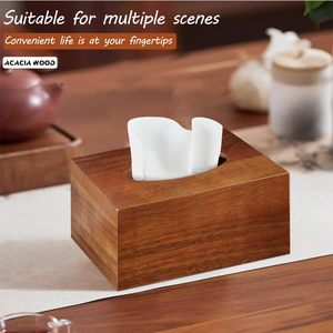 Wooden Tissue Box Solid Wood Modern Design Free <b>Standing</b> Bathroom Household Use - Product Image 2