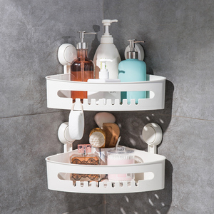 Shower Caddy Suction Cups No Drill Bathroom Shelf Bathroom Vacuum Shower Caddy Shelves Triangle Corner Shelf Bathroom Wall Storage Rack Holder No Drilling Shelf With Suction Cups