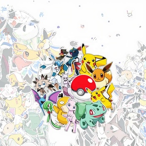 Venta al por mayor Kawaii Pokemoned Anime dibujos animados calcomanía uso promocional troquelado PVC vinilo impermeable pegatina para decoraciones y regalos - Product Image 3