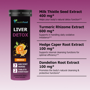 Tabletas Efervescentes para la Desintoxicación del Hígado con Extracto de Cúrcuma, MOQ Bajo, Favorecen el Bienestar General del Hígado, Suplemento Vitamínico - Product Image 4