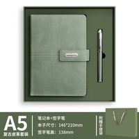 Carnet de notes en lin A5 PU en cuir carnet de voyage avec logo agenda étudiant coffret cadeau et stylo Cadeaux de bureau