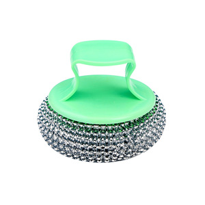 Zenidoo Green Cleaning Ball Silicone Pot <b>Brush</b> with Long Plastic Handle Eco-Friendly Dishwashing Gadget - Product Image 5