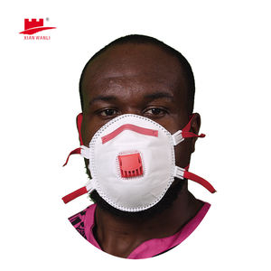 <span class=keywords><strong>Masque</strong></span> jetable <span class=keywords><strong>FFP2</strong></span> <span class=keywords><strong>avec</strong></span> valve, coussinet nasal en mousse et sangles de tête, 5 couches, noir, pour une protection fiable contre la poussière et les particules - Product Image 5