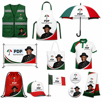 T-shirt de campagne politique PDP Nigéria 2027, impression par sublimation avec logo personnalisé, 100% polyester, séchage rapide, respirant, unisexe
