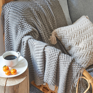 Couvertures en laine <span class=keywords><strong>tricot</strong></span>ée pour la maison, <span class=keywords><strong>Plaid</strong></span> doux et chaud, décoration de noël, couvertures de lits - Product Image 2