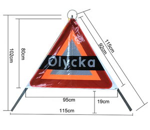 علامة تحذير سلامة تعطل حركة المرور في موقع بناء حادث طريق قابلة للطي ، خيمة لافتات - Product Image 2