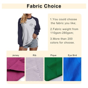 Camiseta Deportiva Informal de Manga Larga para Gimnasio, Cómoda, de Alta Calidad, con Bloques de Color Combinados, Duradera, Personalizada, con Mangas Raglán para Mujer - Product Image 2