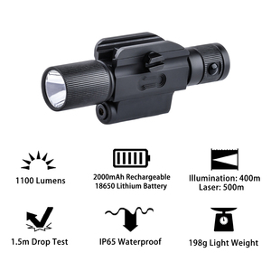 Mạnh Mẽ Chiến Thuật Đèn Pin Lạnh Ánh Sáng Trắng Ngọn Đuốc Chiến Thuật 3 Mức Độ Sáng Và Nhấp Nháy Chế Độ Laser Cắm Trại Đèn Cho Săn Bắn - Product Image 4