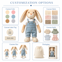 Fabricant de jouets en peluche personnalisés, fabricant de jouets en peluche anime, fabricant de poupées en tissu, logo personnalisé, Bonny Rabbit, cadeau, animal en peluche, usine