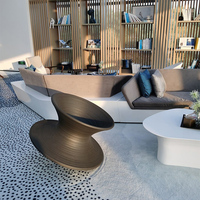 Fauteuil de relaxation pivotant Y378 pour l'intérieur et l'extérieur - Fauteuil de loisirs écologique résistant aux UV, imperméable et résistant aux intempéries pour hôtel, école