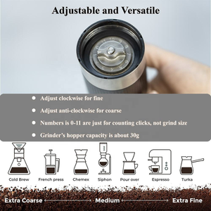 Moulin à <span class=keywords><strong>café</strong></span> manuel portable avec noyau de broyage <span class=keywords><strong>en</strong></span> acier inoxydable et double roulement, machine à broyer le <span class=keywords><strong>café</strong></span> - Product Image 4