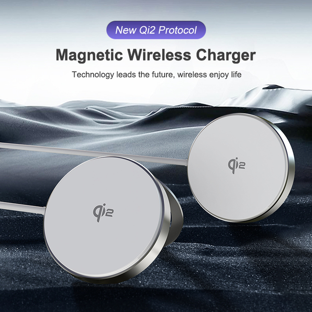 Original 15W Fast Wireless Charger for Apple for iPhone Aluminum Magnetic with OTP OVP Protection Compatible PD 3.0