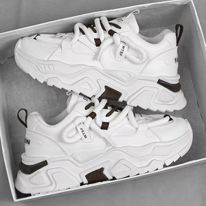 Zapatos Deportivos para Hombre, Nuevos, Otoñales, Modernos, Versátiles, Juveniles, Casuales, con Suela Gruesa, Aumentan la Estatura, Blancos, con Malla y Cordones - Product Image 3