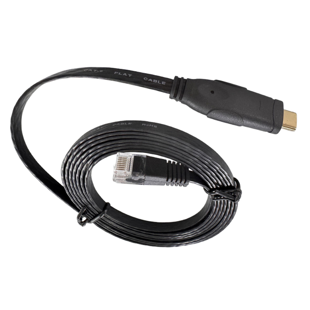 Utech USB C RJ45 Braid PVC Console Cable 6 Feet USB Serial Adapter Compatible with for NETGEAR Routers Windows Mac Linux Black