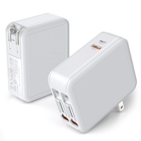 Chargeur rapide GaN PD 65W HNT ODM/OEM 4-en-1 avec câble USB-C rétractable ignifuge pour téléphone portable et ordinateur portable