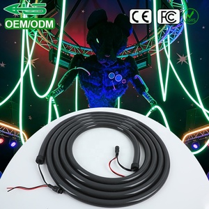 Tubo de Silicona LED RGBW Negro de 24V DMX 360°, Tubo de Neón <span class=keywords><strong>Flexible</strong></span> RGB/RGBW Negro Direccionable para Discotecas - Product Image 1
