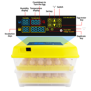 Mini hoàn toàn tự động trứng lồng ấp cho chim cút gà vịt brooder với LED trứng Tester chức năng nở 72 trứng lồng ấp - Product Image 3